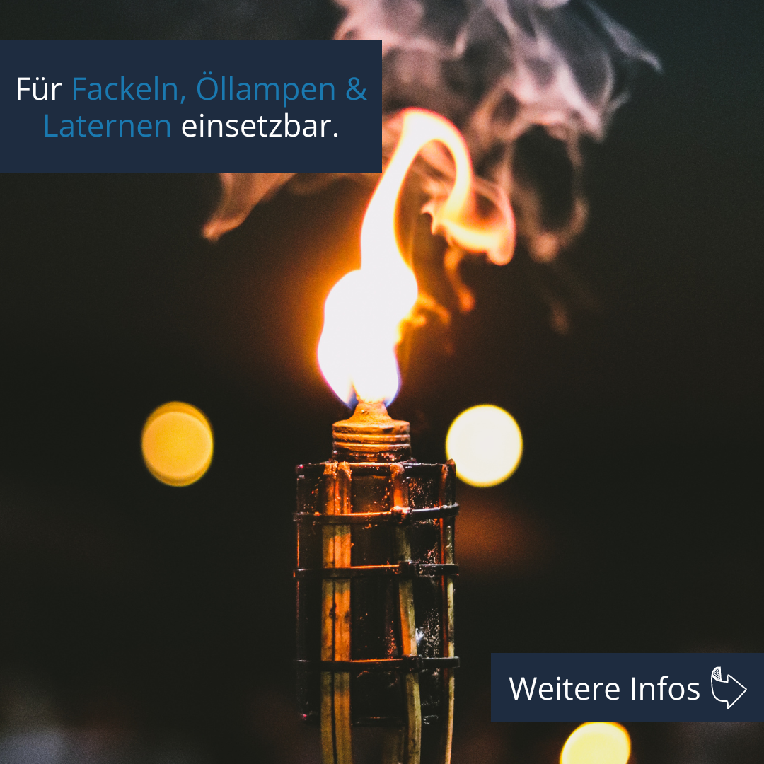 Lampenöl für Tischlampen, Fackeln, Öllampen Anwendung