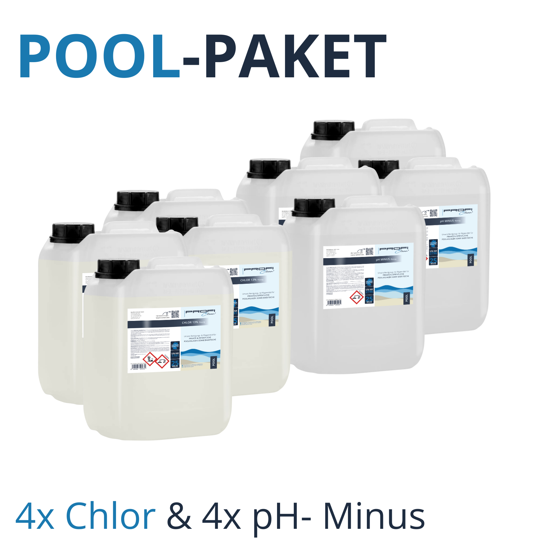 Perfekte Poolpflege: Chlorreiniger & pH-Minus Flüssig 4