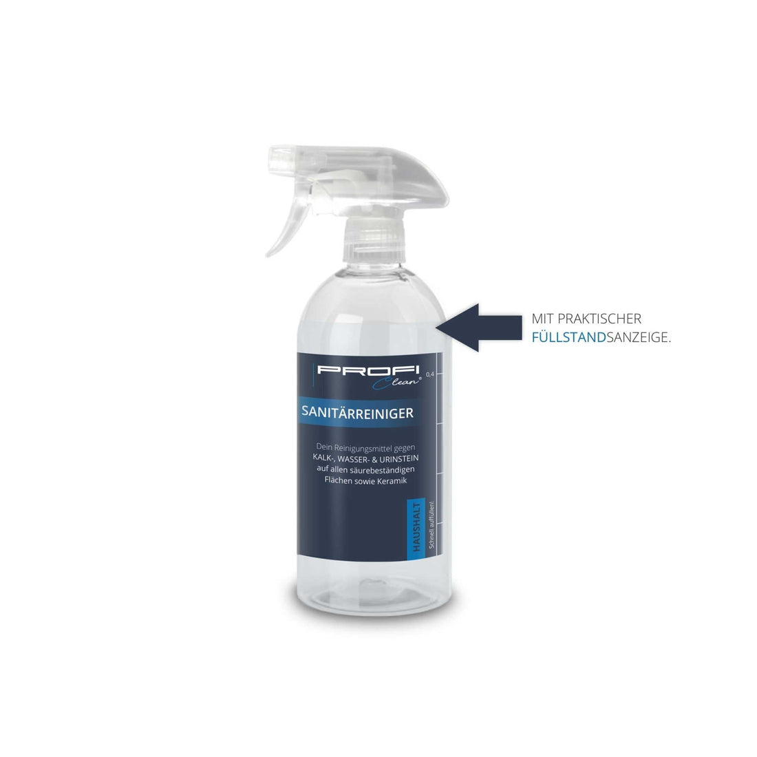 Badreiniger Sanitärreiniger Spray für Bad & WC Konzentrat Flasche