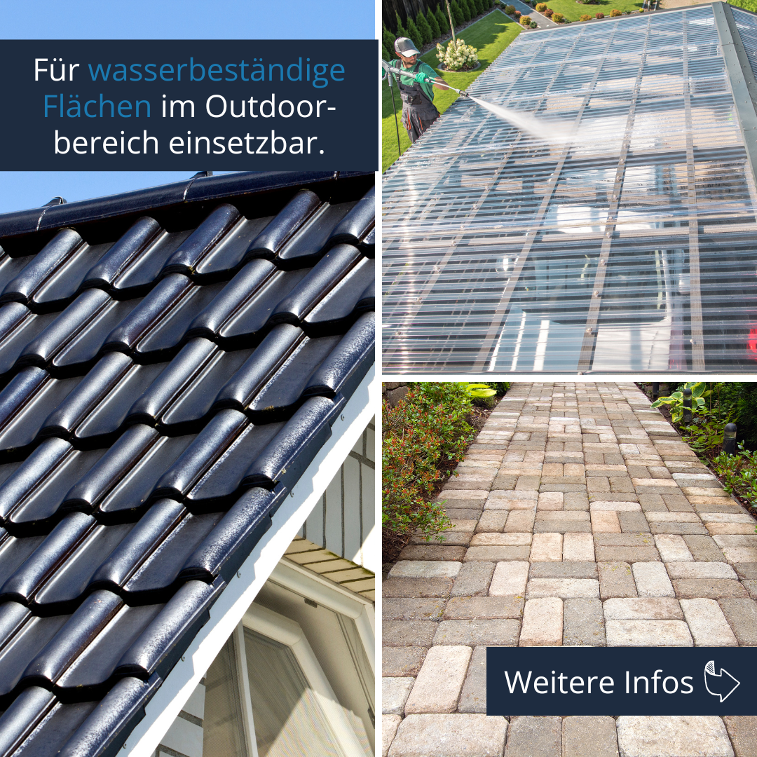 Schutzimprägnierung gegen Grünbelag, Moosbefall & andere Verschmutzungen Anwendung