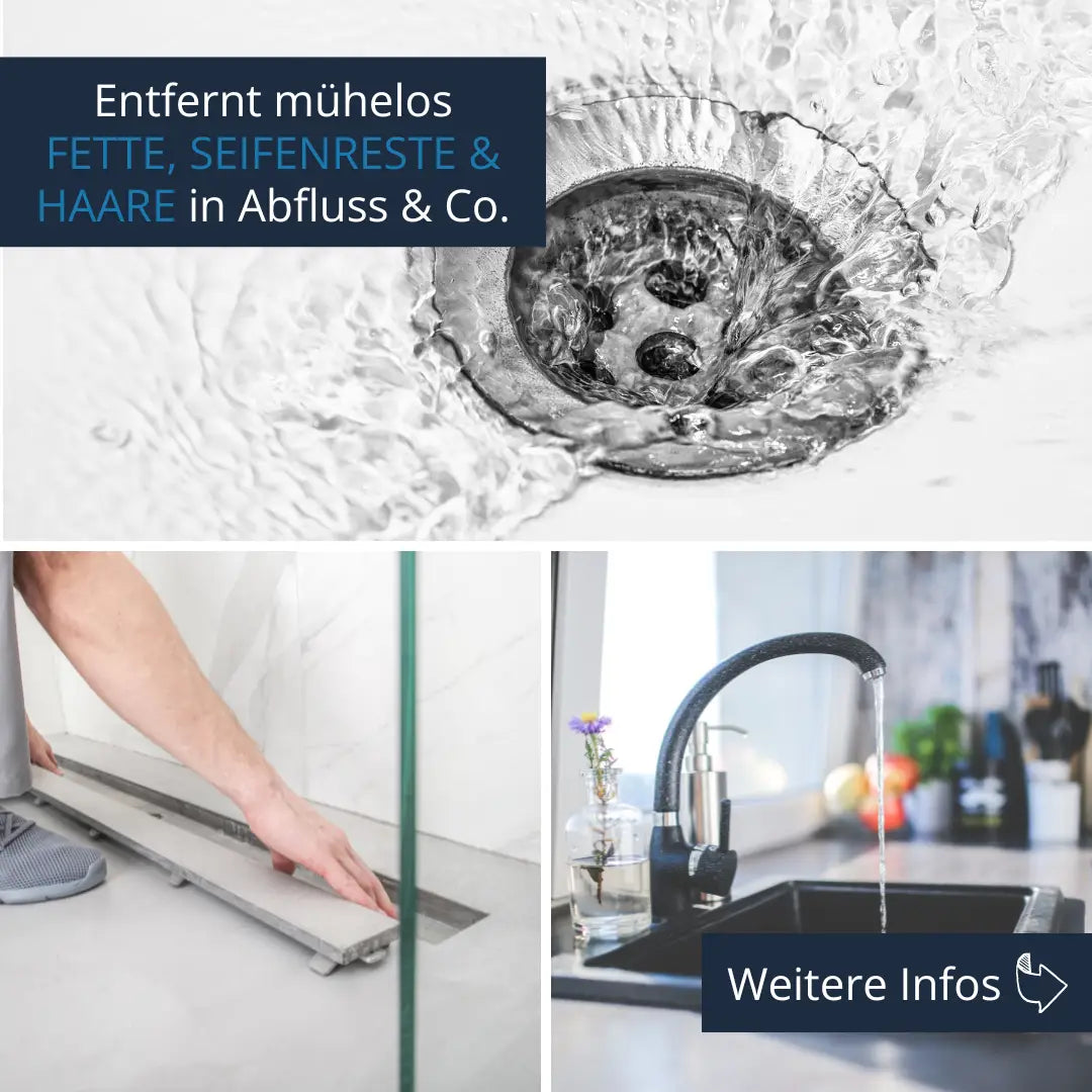 Rohrreiniger Abflussreiniger flüssig hochkonzentriert Anwendung