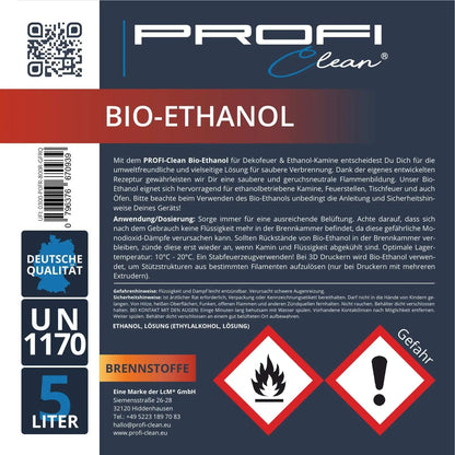 Bio-Ethanol 96,6% Brennflüssigkeit Etikett