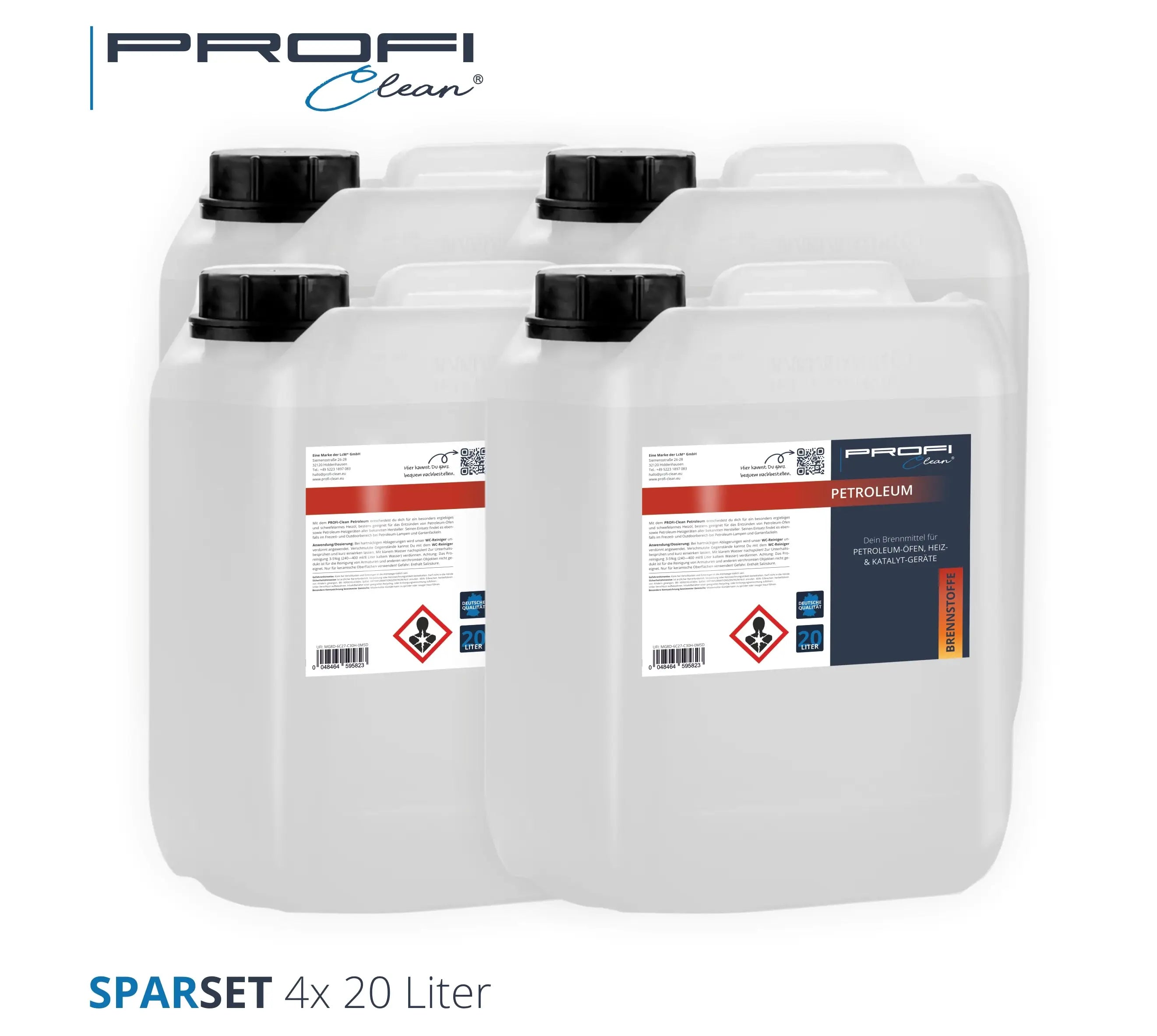 Petroleum Heizöl schwefelarm - 4 x 20 Liter