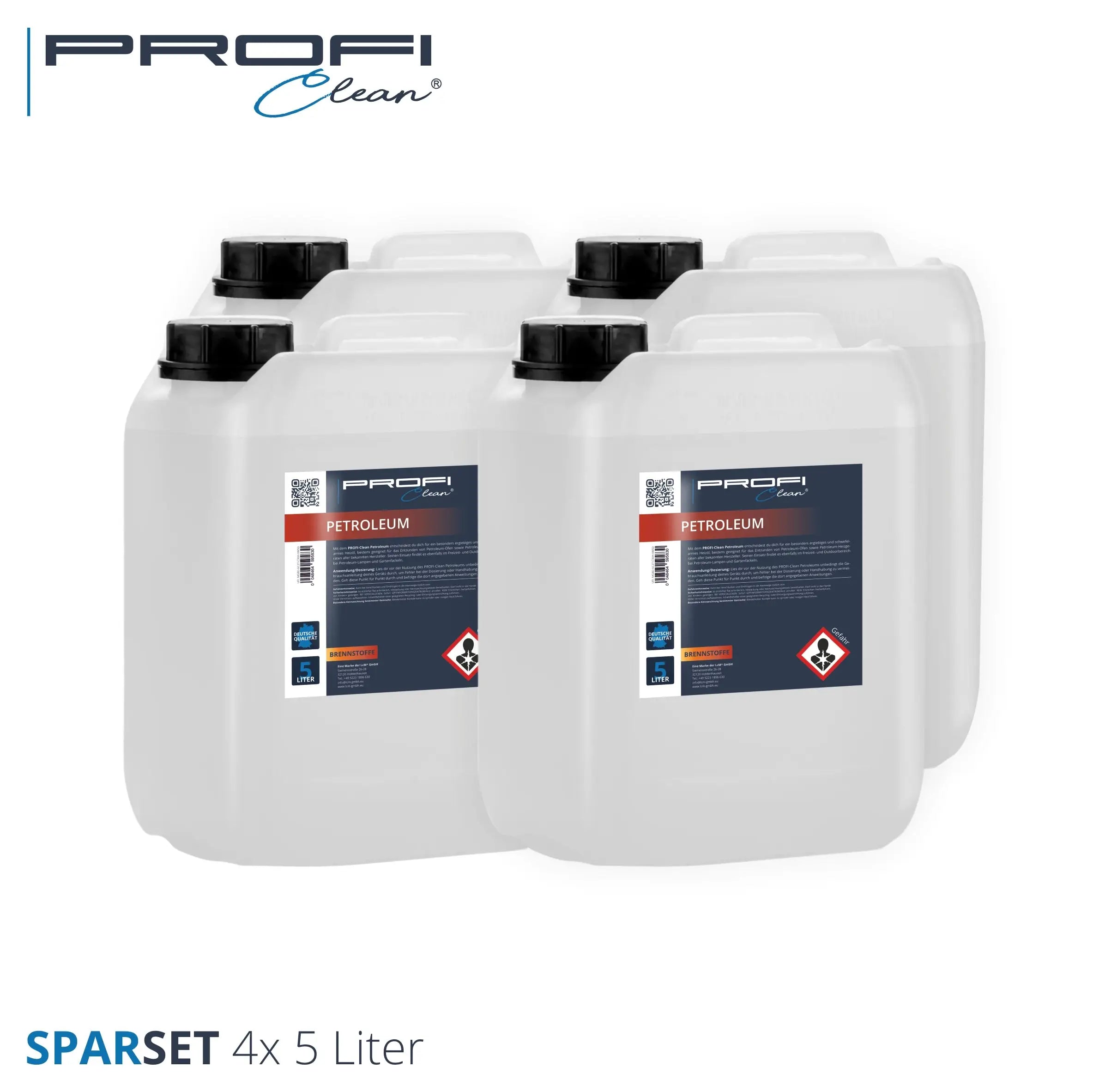 Petroleum Heizöl schwefelarm - 4 x 5 Liter